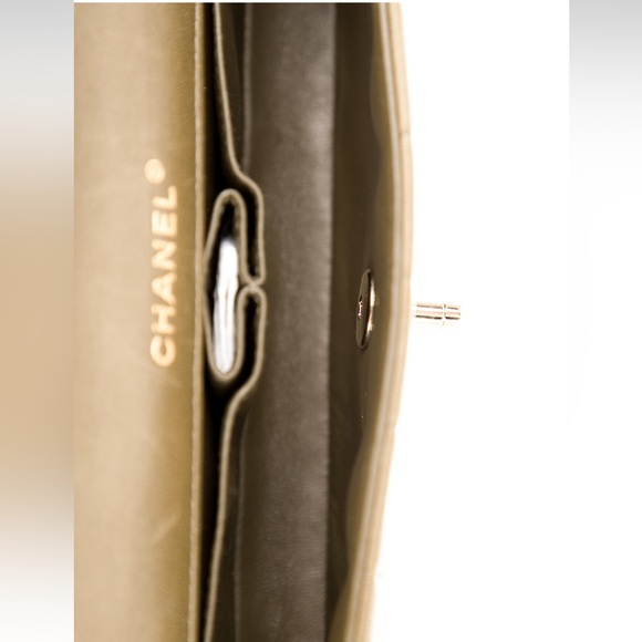 Vintage Chanel Shoulder Bag 2003 Karl Lagerfeld Collection Green Lambskin - Picture 6 of 6